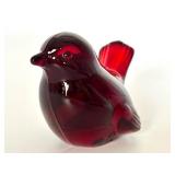 Fenton Glass Ruby Red Bird Figurine