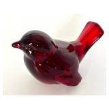 Fenton Glass Ruby Red Bird Figurine