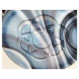 Vintage Imperial Glass Purple Slag Glass Covered Candy Dish