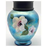 Vintage Fenton Hand Painted Floral Favrene Temple Jar