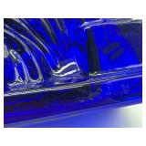 Pair of Cambridge Glass Cobalt Blue Scotty Dog Book Ends