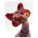 Vintage Fenton Slag / Marbelized Glass Alley Cat Figurine