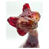 Vintage Fenton Slag / Marbelized Glass Alley Cat Figurine