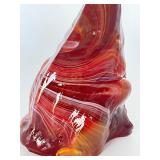 Vintage Fenton Slag / Marbelized Glass Alley Cat Figurine