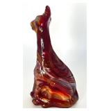 Vintage Fenton Slag / Marbelized Glass Alley Cat Figurine