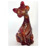Vintage Fenton Slag / Marbelized Glass Alley Cat Figurine