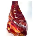 Vintage Fenton Slag / Marbelized Glass Alley Cat Figurine