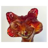 Vintage Fenton Slag / Marbelized Glass Alley Cat Figurine