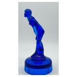 Vintage Cobalt Blue Bashful Charlotte Lady Nymph Figurine