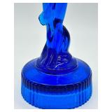 Vintage Cobalt Blue Bashful Charlotte Lady Nymph Figurine