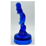 Vintage Cobalt Blue Bashful Charlotte Lady Nymph Figurine