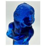 Vintage Cobalt Blue Bashful Charlotte Lady Nymph Figurine