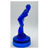 Vintage Cobalt Blue Bashful Charlotte Lady Nymph Figurine
