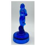 Vintage Cobalt Blue Bashful Charlotte Lady Nymph Figurine