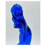 Vintage Cobalt Blue Bashful Charlotte Lady Nymph Figurine