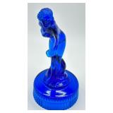 Vintage Cobalt Blue Bashful Charlotte Lady Nymph Figurine