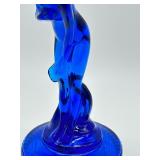 Vintage Cobalt Blue Bashful Charlotte Lady Nymph Figurine