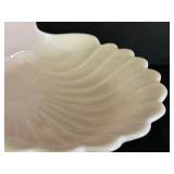 Vintage Cambridge Glass Crown Tuscan Pink 10" Sea Shell Footed Bowl