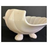 Vintage Cambridge Glass Crown Tuscan Pink 10" Sea Shell Footed Bowl