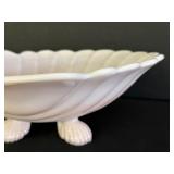 Vintage Cambridge Glass Crown Tuscan Pink 10" Sea Shell Footed Bowl