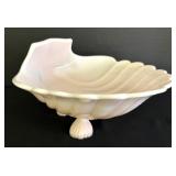 Vintage Cambridge Glass Crown Tuscan Pink 10" Sea Shell Footed Bowl