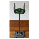 Antique Art Deco Painted Metal Fish Bowl Stand