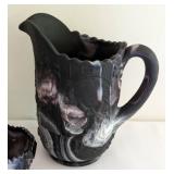 Vintage Purple Slag Glass Servingware