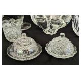 Large Assortment of Cut/Pressed Glass and Crystal