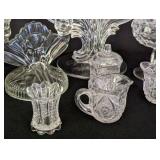 Large Assortment of Cut/Pressed Glass and Crystal