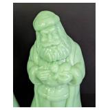 Pair of Mosser Jadeite Santas