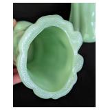 Pair of Mosser Jadeite Santas