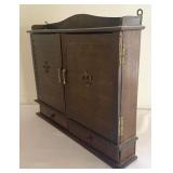 Vintage Petite Wooden Cabinet with 2 Drawers