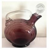 Amethyst Glass Petite Pitchers and Glassware Grouping