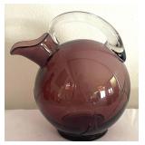 Amethyst Glass Petite Pitchers and Glassware Grouping