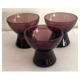 Amethyst Glass Petite Pitchers and Glassware Grouping
