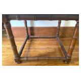 Bamboo Style Glass Top Table