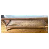 Wicker Based Glass Top Table