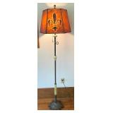 Vintage Slag Glass Accented Floor Lamp