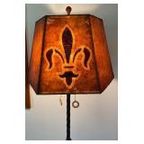 Vintage Slag Glass Accented Floor Lamp