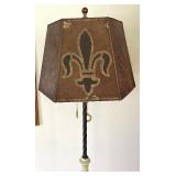 Vintage Slag Glass Accented Floor Lamp