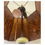 Vintage Slag Glass Accented Floor Lamp