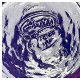 Fenton Cobalt Blue and White Ruffle Top Vase