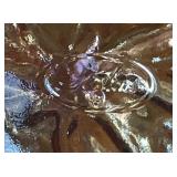 Fenton Marigold Lion Pattern Carnival Glass Footed Bowl