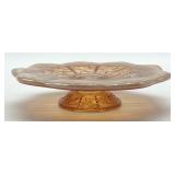 Fenton Petite Leaf Patterned Pedestal Plate