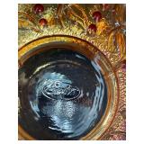 Fenton Petite Leaf Patterned Pedestal Plate