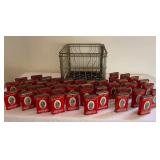 Over 40 Vintage Prince Albert Tobacco Tins with Metal Crate