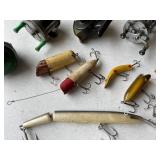 Vintage Tackle Box with Lures and Reels