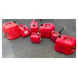 Assorted Gas Cans