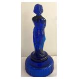 Imperial Glass Bashful Charlotte Cobalt Blue Figurine