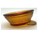 Vintage Paden City Amber Glass Army Hat Lidded Dish
